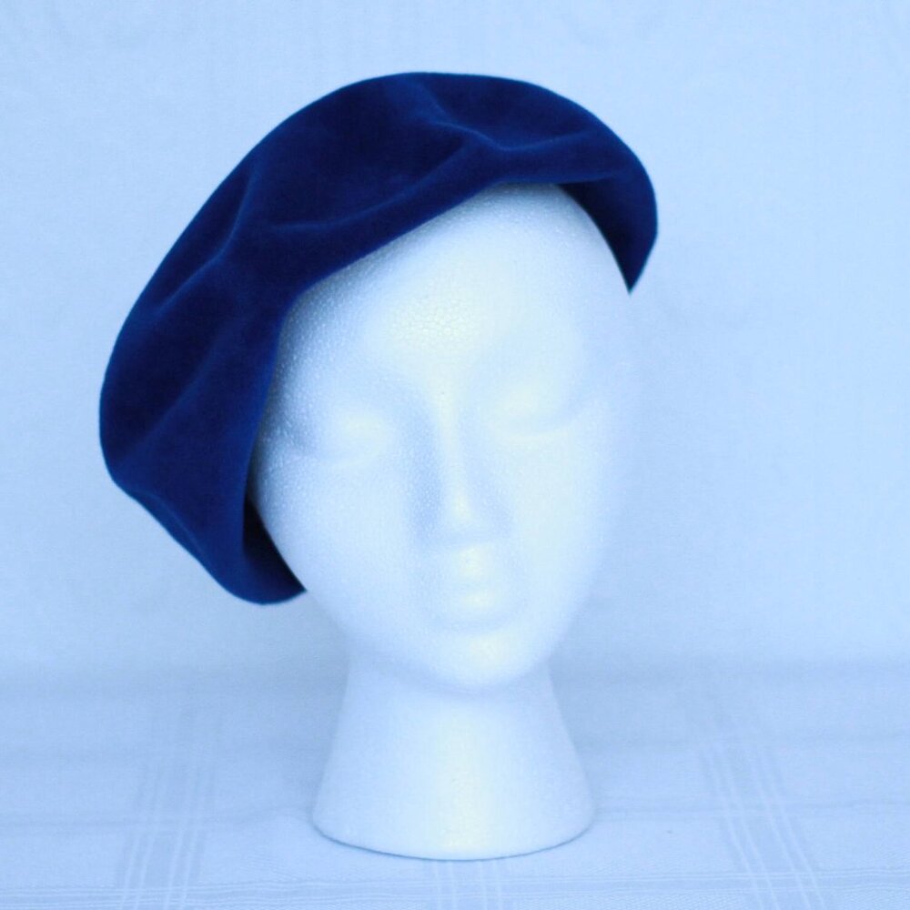 50's 60's Borsalino blue beret - size small